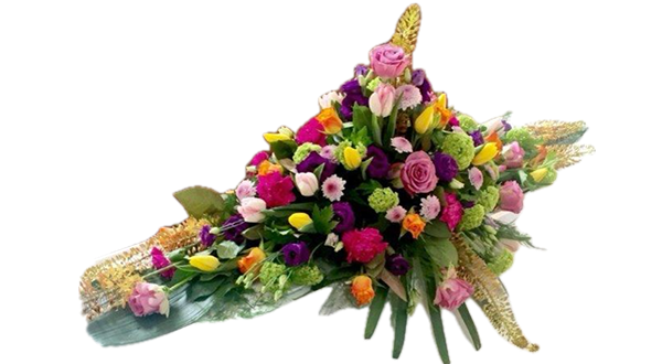 Kistedekoration i et hav af farver