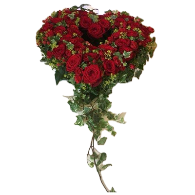Hjerte dekoration af røde roser